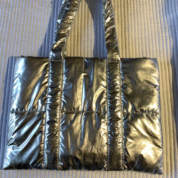 Handbags - Bath & Body Works Silver Puffer Tote Bag
